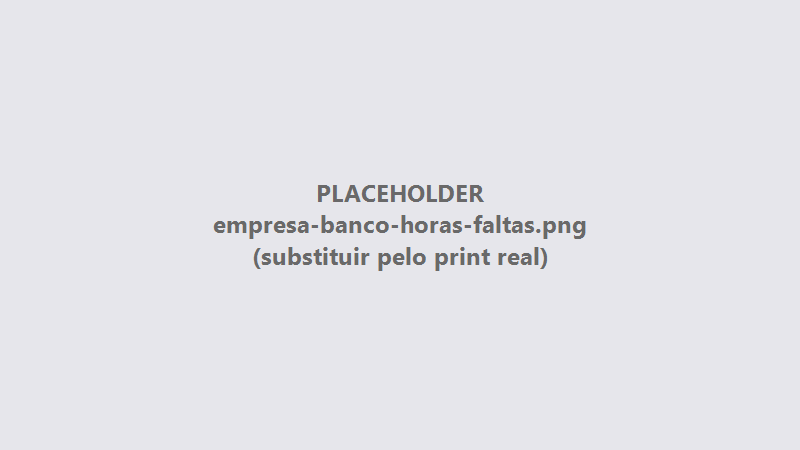 Controle de faltas e atrasos e limites de saldo