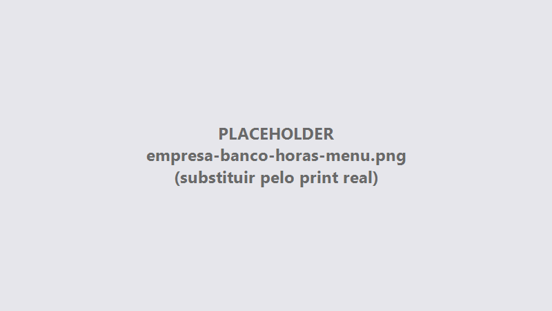 Listagem de tipos de banco de horas com o botão Novo
