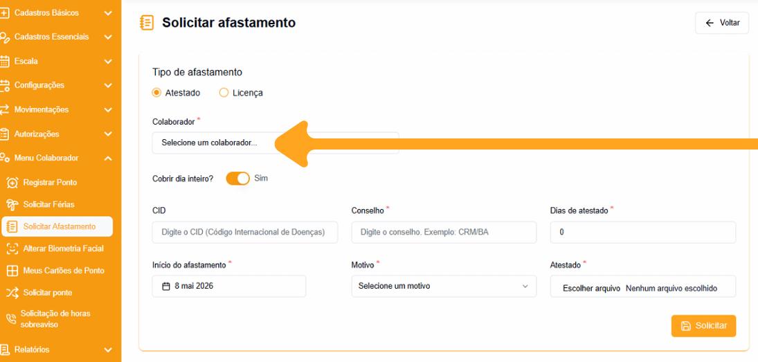 Seleção do colaborador