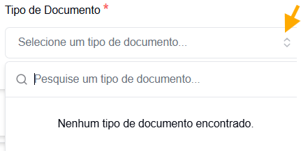 Formulário de criação de um novo tipo de documento