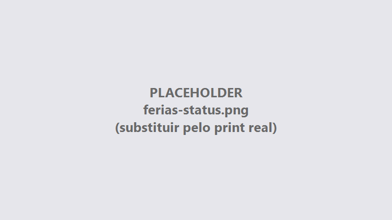 Status de uma solicitação de férias