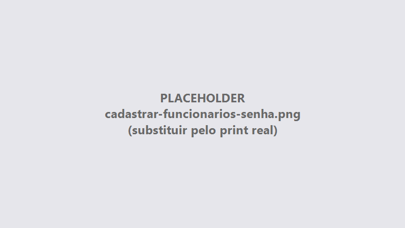 Modal de alteração de senha do colaborador