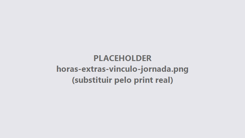 Configuração de horas extras da jornada de trabalho com autorização selecionada