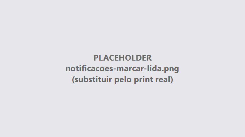 Link Marcar como lido em uma notificação não lida