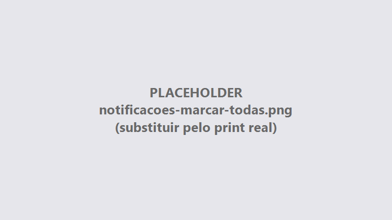Link Marcar todas como lida no topo da lista