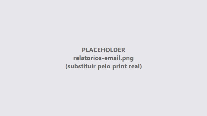 Aviso de que o arquivo será enviado por e-mail