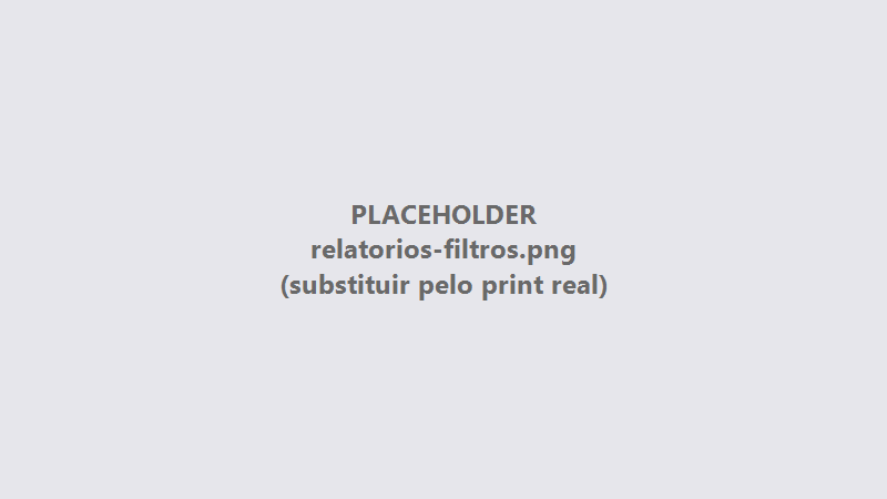 Filtros comuns de período, colaborador e departamento